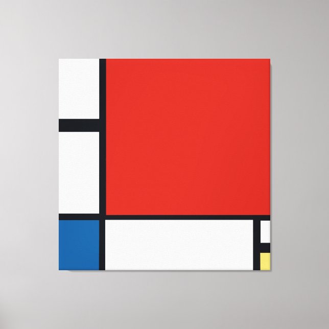 Piet Mondrian - Composition Geometric Abstract Canvas Print (Front)