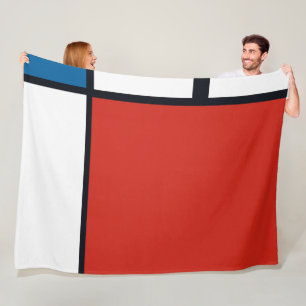 Piet Mondrian - Composition Geometric Abstract Fleece Blanket