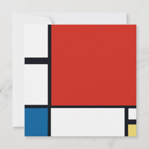 Piet Mondrian - Composition Geometric Abstract Invitation
