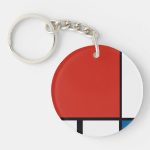 Piet Mondrian - Composition Geometric Abstract Key Ring