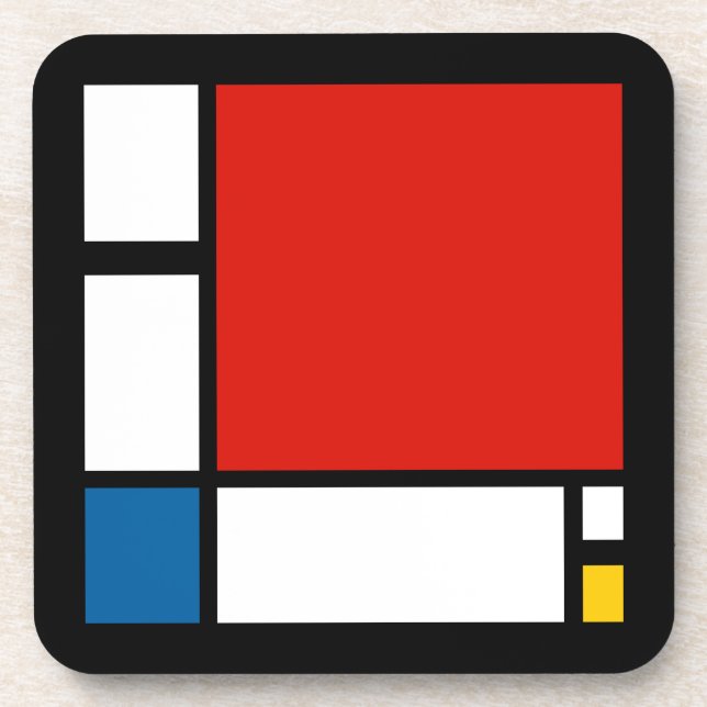 Piet Mondrian, Composition ii Coaster (Front)