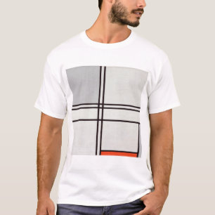 Piet Mondrian Composition (No. 1) Gray-Red. T-Shirt
