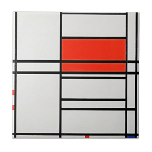 Piet Mondrian Composition No 4 Art Ceramic Tile