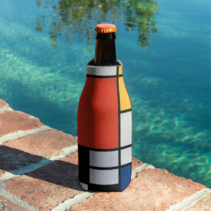 Piet Mondrian Composition Red Yellow Blue Print Bottle Cooler
