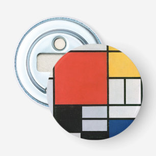 Piet Mondrian Composition Red Yellow Blue Print Bottle Opener