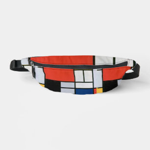 Piet Mondrian Composition Red Yellow Blue Print Bum Bags