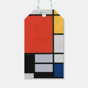 Piet Mondrian Composition Red Yellow Blue Print Gift Tags