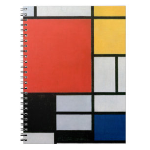 Piet Mondrian Composition Red Yellow Blue Print Notebook