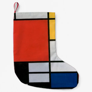 Piet Mondrian Composition Red Yellow Blue Print Small Christmas Stocking