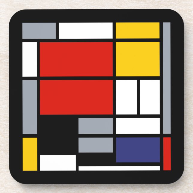 Piet Mondrian, Composition with Large Red Plane Coaster (Front)