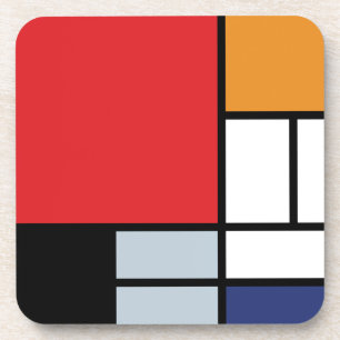 Piet Mondrian - Composition with Large Red Plane Coaster