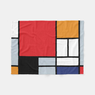Piet Mondrian - Composition with Large Red Plane Fleece Blanket
