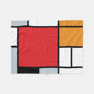 Piet Mondrian - Composition with Large Red Plane Fleece Blanket