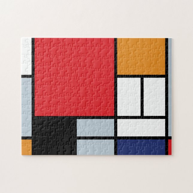 Piet Mondrian - Composition with Large Red Plane Jigsaw Puzzle (Horizontal)