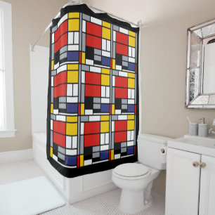 Piet Mondrian, Composition with Large Red Plane Shower Curtain
