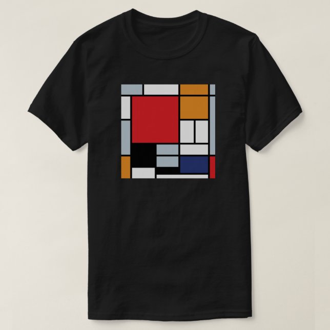 Piet Mondrian - Composition with Large Red Plane T-Shirt (Design Front)