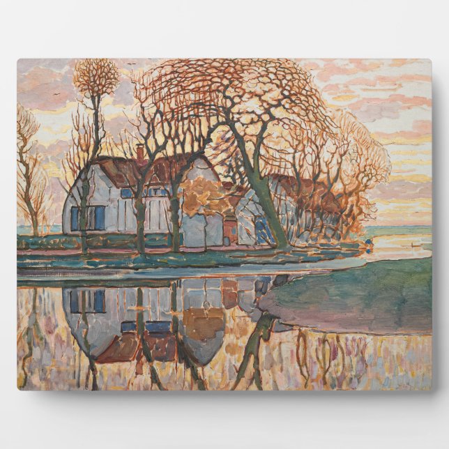 Piet Mondrian - Farm Near Duivendrecht Reprint Plaque (Front)