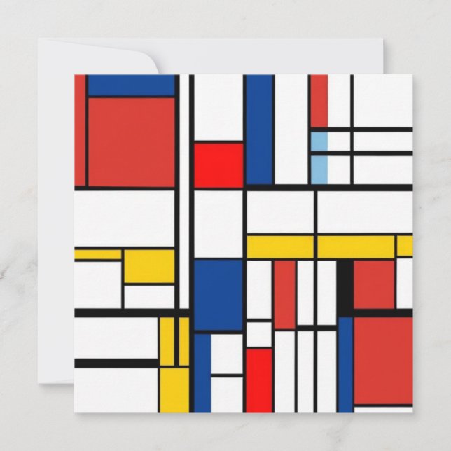 Piet Mondrian Invitation (Front)