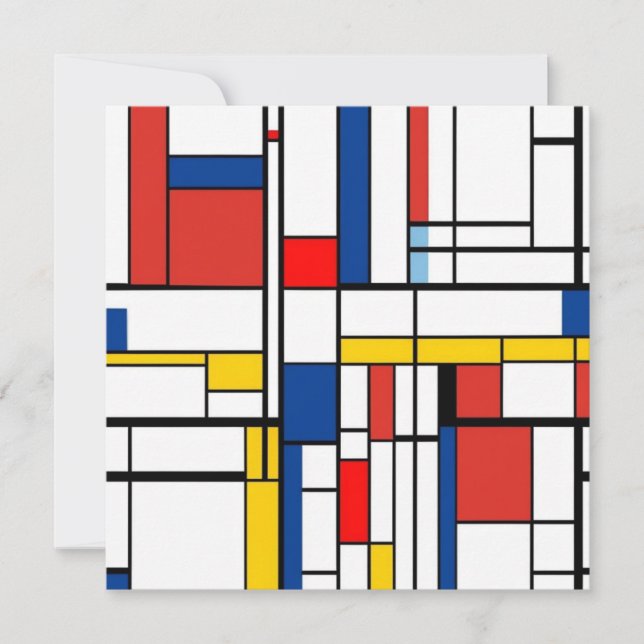 Piet Mondrian Invitation (Front)
