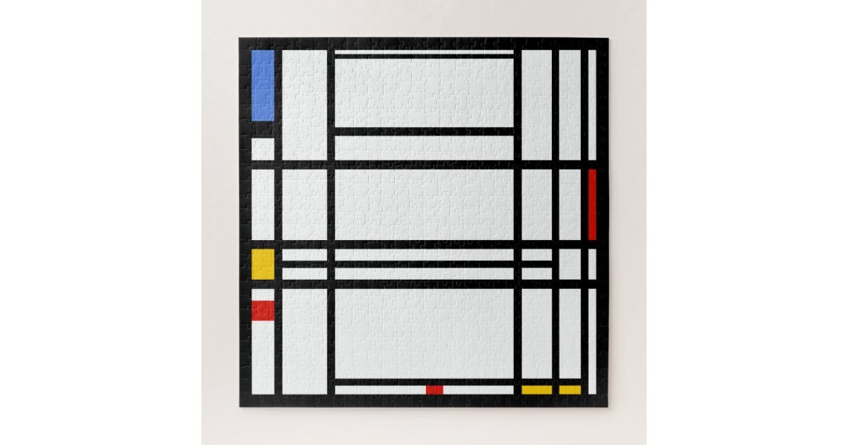 Piet Mondrian, Large Composition 10 Jigsaw Puzzle | Zazzle