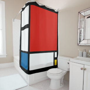 Piet Mondrian, Large Composition ii Shower Curtain