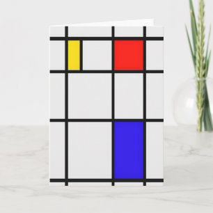 Piet Mondrian Modern Art Card