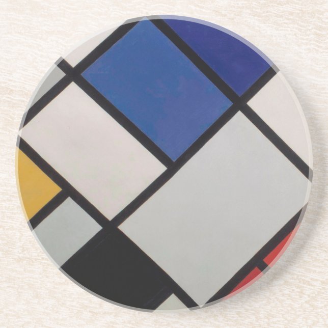 Piet Mondrian Modern Art Coaster (Front)