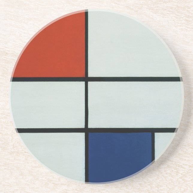 Piet Mondrian Modern Art Coaster (Front)