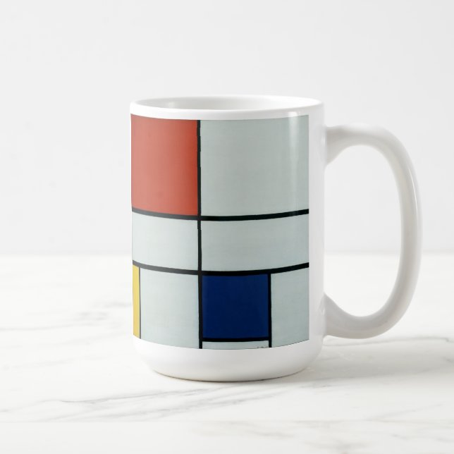 Piet Mondrian Modern Art Coffee Mug (Right)