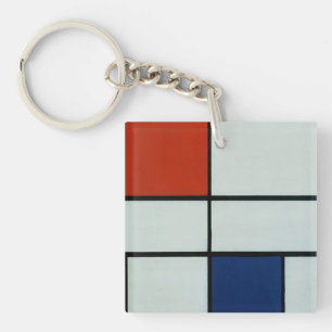 Piet Mondrian Modern Art Key Ring