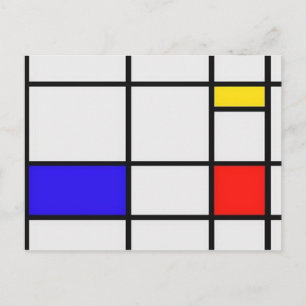 Piet Mondrian Modern Art Postcard