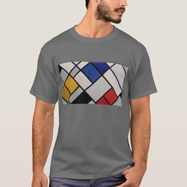 Piet Mondrian Modern Art T-Shirt (Front)