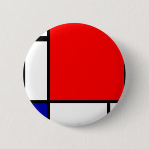 Piet Mondrian - Neoplastic Art 6 Cm Round Badge