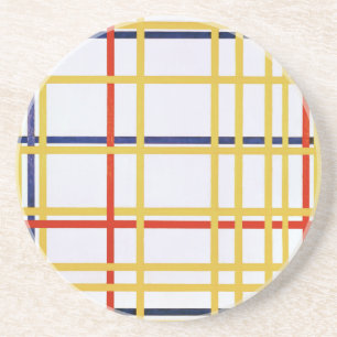 Piet Mondrian New York City I Abstract Art Coaster