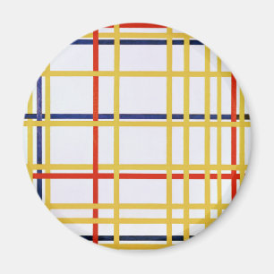 Piet Mondrian New York City I Abstract Art Magnet