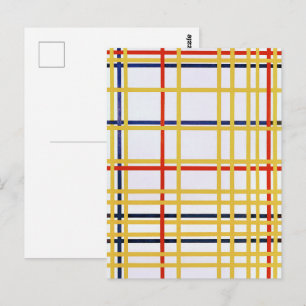 Piet Mondrian New York City I Abstract Art Postcard