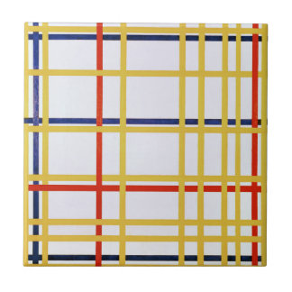 Piet Mondrian New York City I Abstract Art Tile