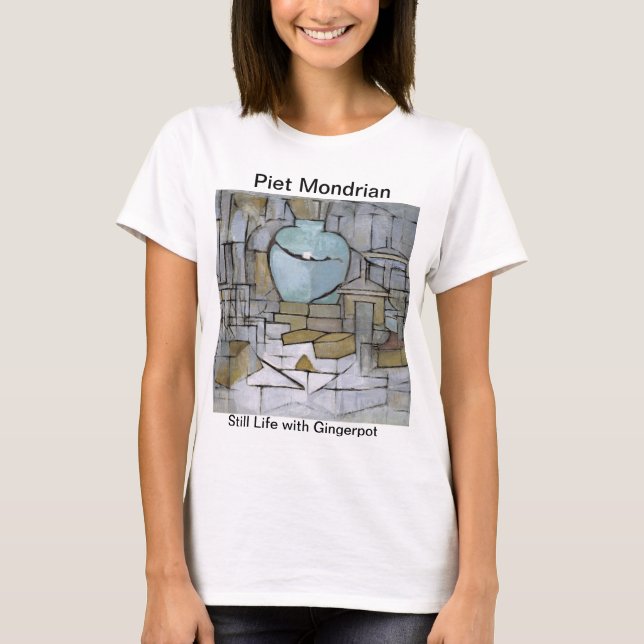 Piet Mondrian Painting Still Life with Gingerpot T-Shirt (Front)