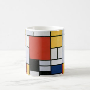 Piet Mondrian Red Blue Yellow Abstract Art Coffee Mug
