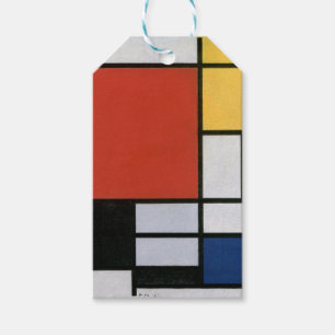 Piet Mondrian Red Blue Yellow Abstract Art Gift Tags