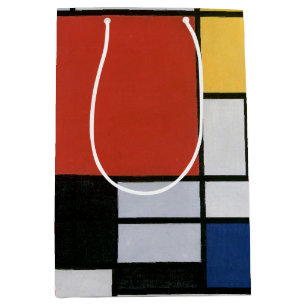 Piet Mondrian Red Blue Yellow Abstract Art Medium Gift Bag
