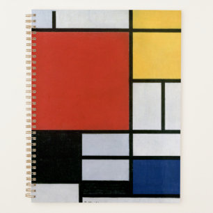 Piet Mondrian Red Blue Yellow Abstract Art Planner