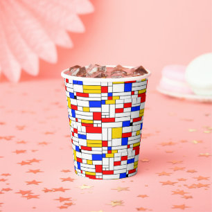 Piet Mondrian Style Abstract Art Coffee Mug Paper  Cups