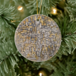 Piet Mondrian Tableau No 2 Fine Art Ceramic Tree Decoration
