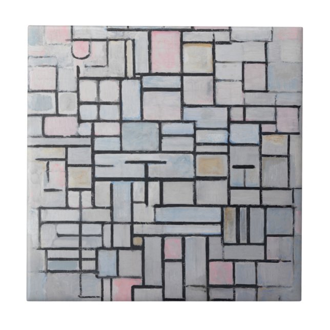 Piet Mondrian's Composition No IV 1914 Tile (Front)