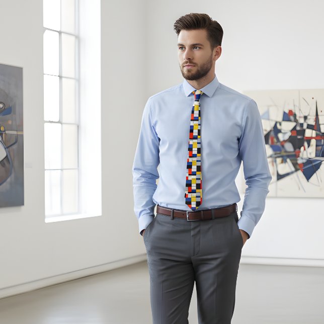 Piet Mondrian's Elegance - Artistic Neck Tie (Creator Uploaded)