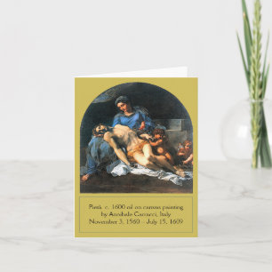 Pietà c. 1600 by Annibale Carracci, Italy Holiday Card