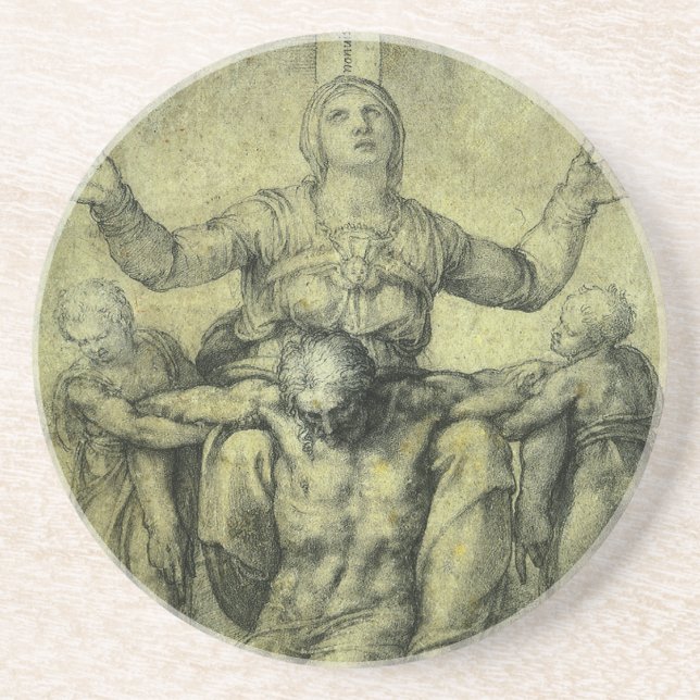 Pieta for Vittoria Colonna by Michelangelo Coaster (Front)