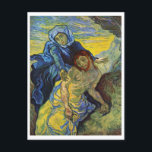 Pieta, Vincent van Gogh Postcard<br><div class="desc">Pietà (after Delacroix). Van Gogh based his Pietà on a lithograph of a painting by Eugène Delacroix. In fact, it is more a variation on the original work than a copy. From Delacroix, Van Gogh took the theme of the Virgin Mary mourning the dead Christ, as well as the composition....</div>
