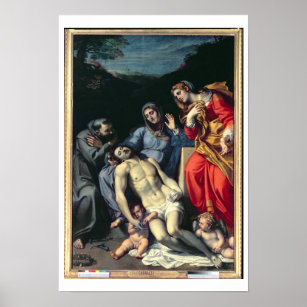 Pieta with St. Francis and St. Mary Magdalene, c.1 Poster